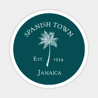 Spanish Town Jamaica Vintage Palm Magnet